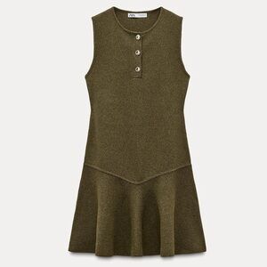 ZARA KNIT PEPLUM DRESS